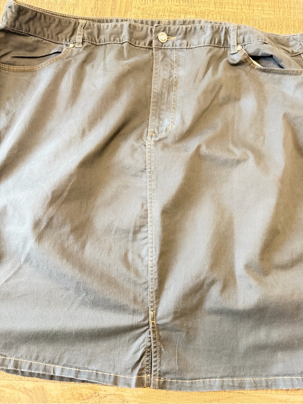 Just My Size Gray Casual A-Line Skirt